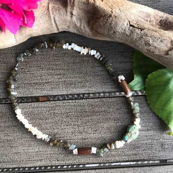 🌺🌿Handmade Rock Necklace🌿🌺 - Picture 3 of 6